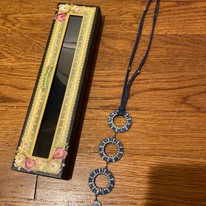 Long blue stone Michal Negrin necklace